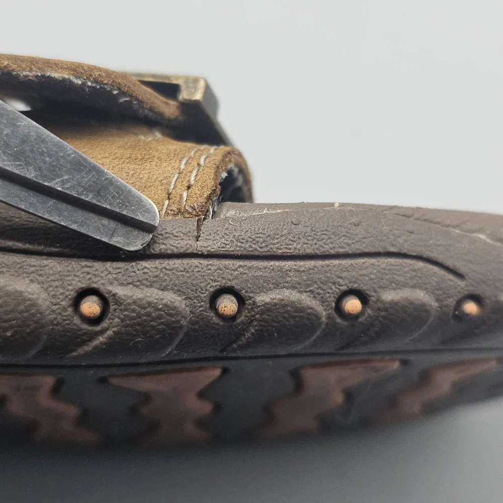 Skechers Leather Sandals Slide Strap Buckles Outdoor Lifestyle Women's 12